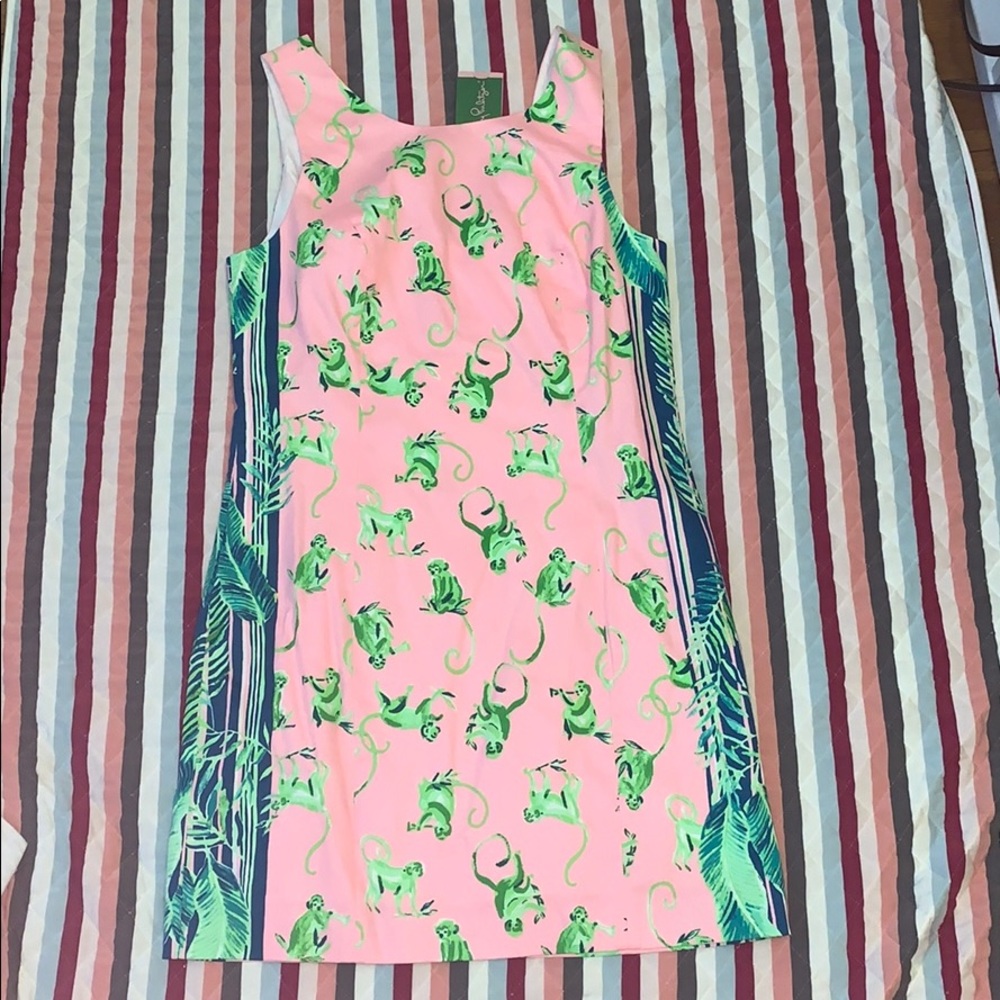 LILLY PULITZER MONKEY BUSINESS STRETCH SHIFT SZ 8